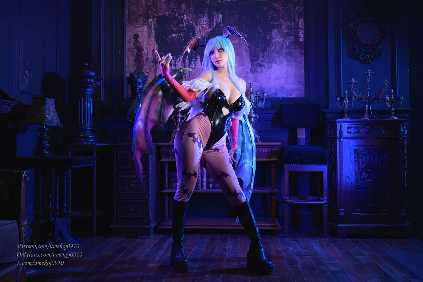 Umeko_J - Morrigan Aensland [95P,9V-2.39GB] tg@simisebaisi 【丝足阁】009.webp